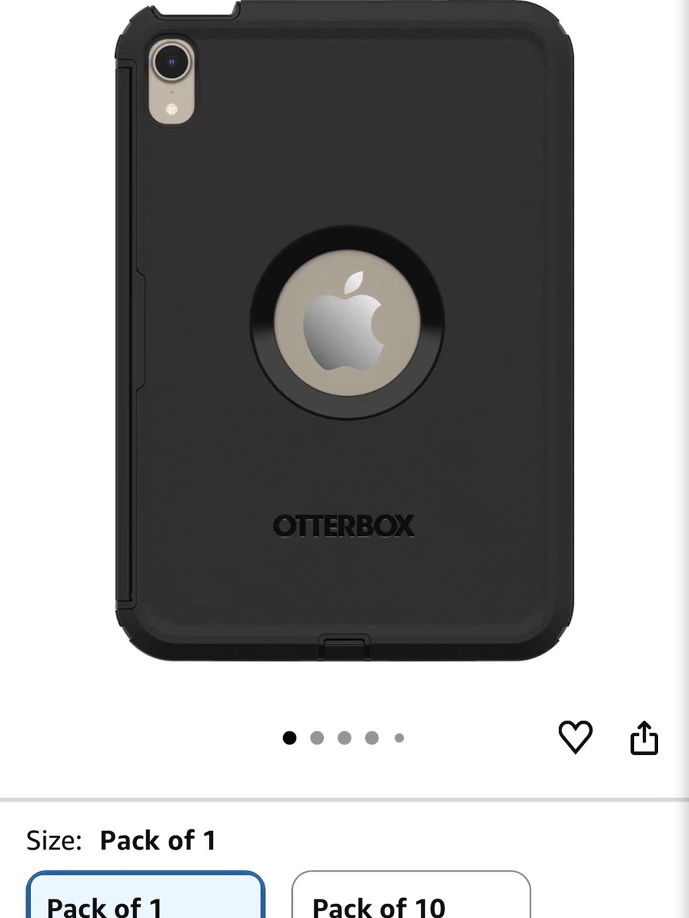 OtterBox Black Tough Protective iPad Mini Case (6th/ 7th gen)